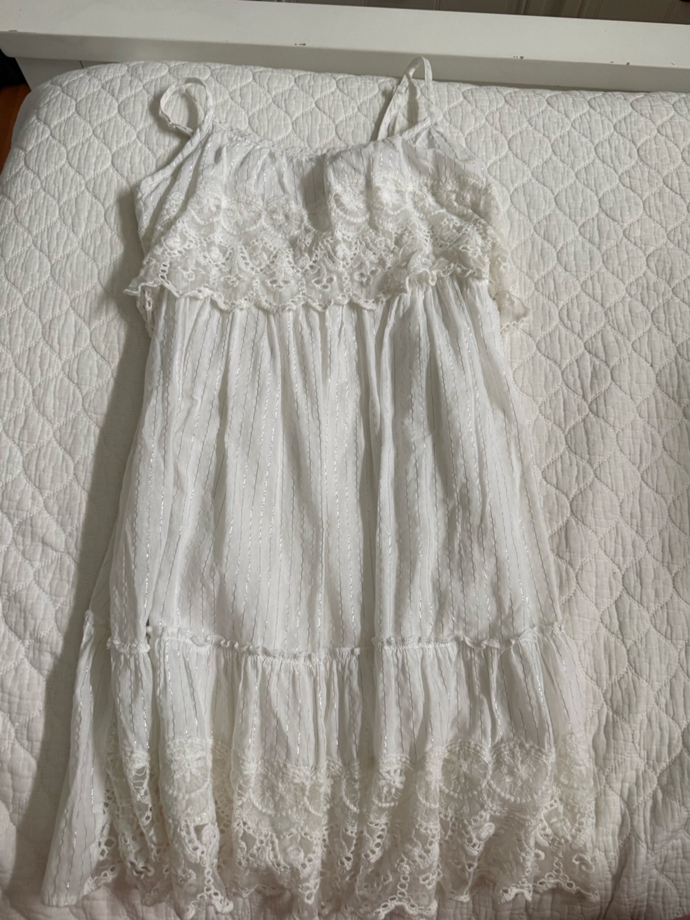 Justice White Elastic Waist Maxi Skirt